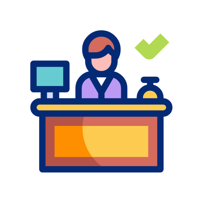 receptionist desk
